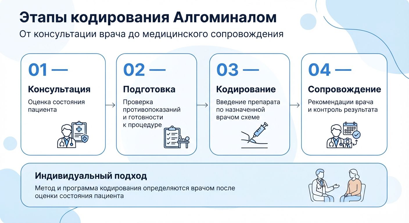 Кодирование препаратом «Алгоминал» в Брянске инфографика